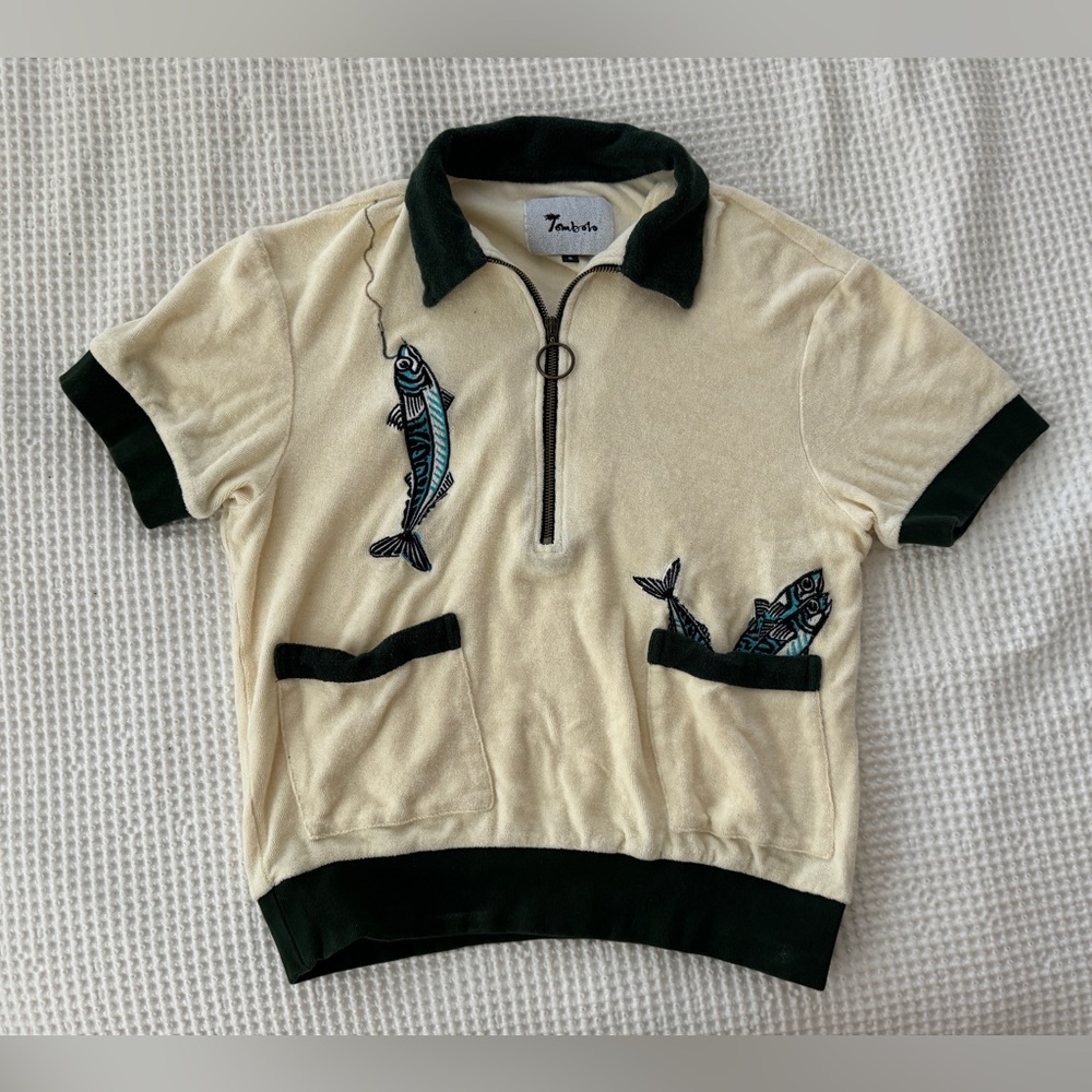 Tombolo Angler Half Zip, Terry Cloth Shirt